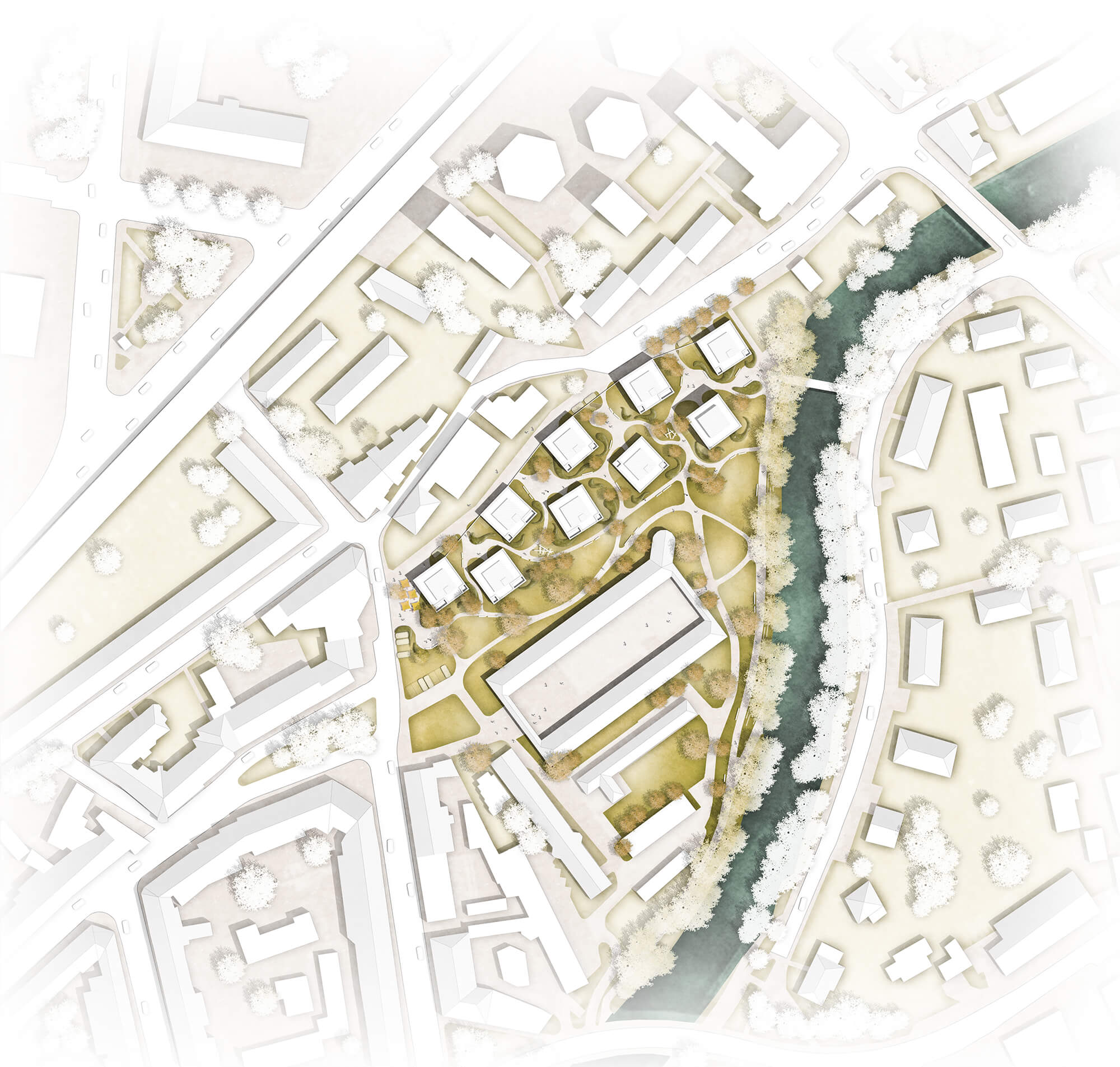 Wettbewerb Wohnungsbebauung Zeughausareal Innsbruck, Lageplan