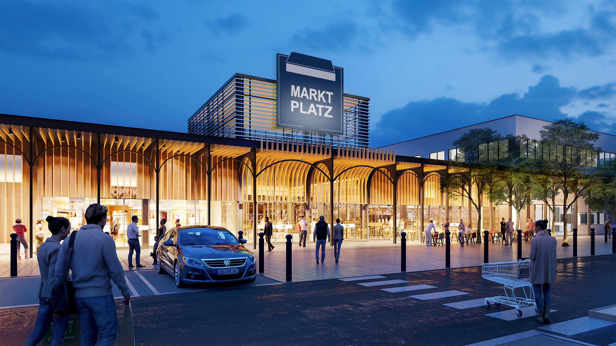 Markthalle Real Braunschweig Ladenstrasse Vorplatz